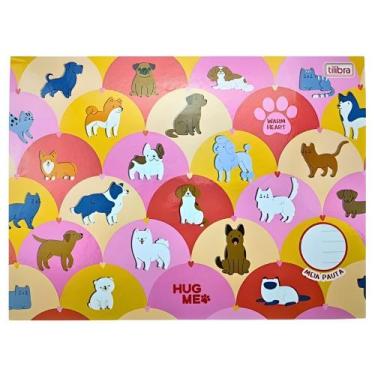 Imagem de Caderno Brochura Meia Pauta Hug Me 40 Folhas Capa Dura + Adesivos - Ti