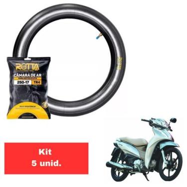 Imagem de Kit 5 Câmara De Ar Para Biz Dianteiro 2.50-17 E 60/100-17 - Rotta376