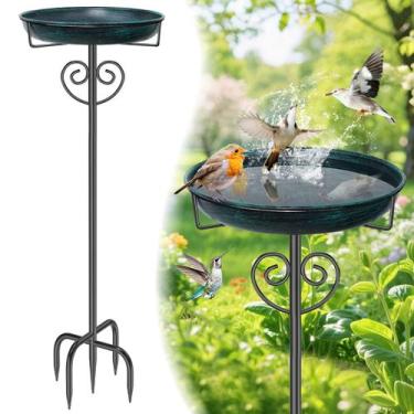 Imagem de Banho para Pássaros de Metal jsyonii para Área Externa, Banheira e Com