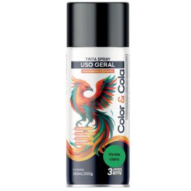 Imagem de Tinta Spray Color & Cola 400ML Verde Claro com Acabamento Brilhante e Secagem Rápida Color Total