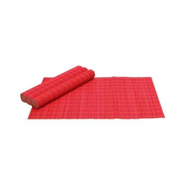 Imagem de Jogo Americano Bambu 4 Unidades Vermelho Mimo Style