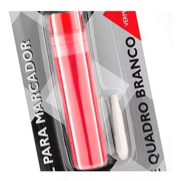 Imagem de Kit 12 Refil Tinta Para Canetas Marcador De Quadro Branco - BRW, verme