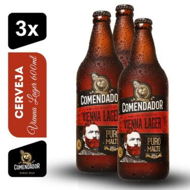 Imagem de Cerveja Vienna Lager Comendador 600ml Kit 3 unidades - Cervejaria Come