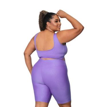 Imagem de Conjunto Plus Size Academia Onça Poliamida BlackOut G1 G2 G3 PINA, Azu