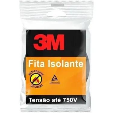 Imagem de Fita Isolante 18mm x 5m Preta 24 Peças 3M
