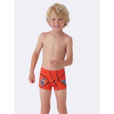 Imagem de Sunga Boxer Infantil UV50 Space Jam, Laranja, 6, Meninos