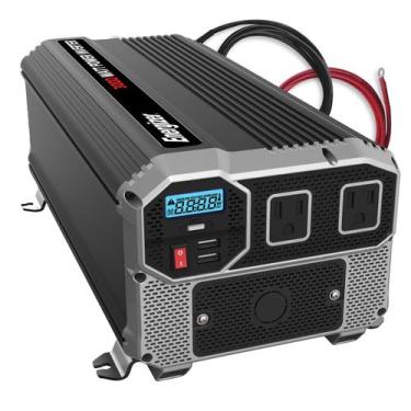 Imagem de Inversor de Energia Energizer 3000W 12V para 110V com 2 portas USB
