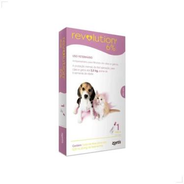 Imagem de Revolution 6% Cães Gatos Filhotes 0,25Ml Até 2,5kg C/ 3 15mg Medida:0,