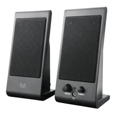 Imagem de Caixas de Som 2.0 3w Rms Alimentação Usb Conexão P2 Controle Volume Cinza - SP009