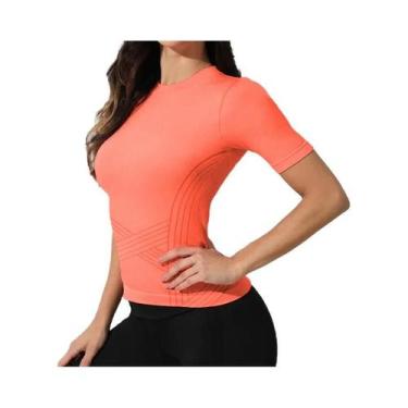 Imagem de Camiseta Esportiva Feminina Slimming Respirável De Manga Curta Para Yo