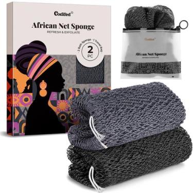 Imagem de Esponja de Banho CORATED Loofah Africano de Rede Esfoliante 2 unidades