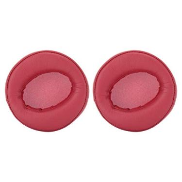 Imagem de Almofada de proteção auricular, substituição de protetores auriculares de fone de ouvido vermelho para MDR-XB950BT