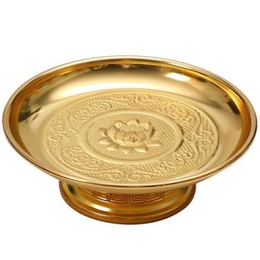 Imagem de PAYNAN Prato de frutas de 17,6 cm Prato de Buda Deus Riqueza Tributo Suprimentos budistas