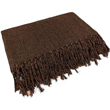 Imagem de Manta Para Sofá Gigante Decorativa Marrom E Caramelo 240x180