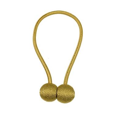 Imagem de Decorações para casa 1 peça cortina de bola magnética pérola corda de gravata fivela de cortina simples versátil para cortinas para armazenamento de sala de estar, ouro