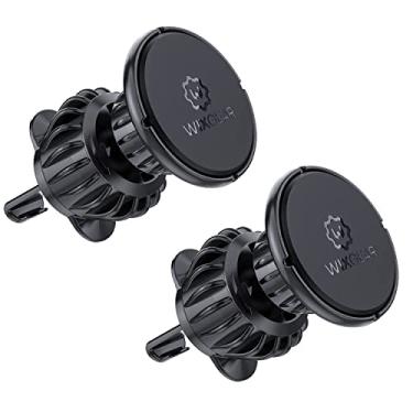 Imagem de WixGear [2 unidades] Suporte magnético universal de telefone para saída de ar para carro, suporte de telefone para celulares e mini tablets (novas travas de ventilação atualizadas)
