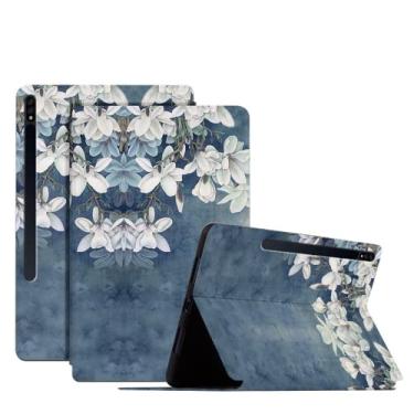 Imagem de ZiEuooo Capa protetora de TPU moderna elegante e requintada durável para tablet Samsung Galaxy S7 Plus FE S8 Plus S2 A8 A7 A 10.1 10.5 polegadas E 9.6 (S8 11 X700 X706, flor 6)