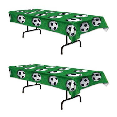 Imagem de Beistle Toalha de mesa de bola de futebol S54532AZ2, multicolorida