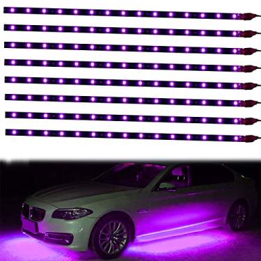 Imagem de XT AUTO 8 peças 12V super brilhante 30 cm 15 LED flexível à prova d'água tira de luz LED para decoração interior e exterior de carro DRL luz de dia ou barco ônibus jardim