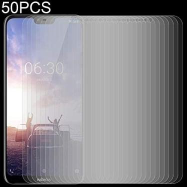 Imagem de VGOLY Protetor de tela 50 peças 0,26 mm 9H 2,5D filme de vidro temperado para Nokia X6