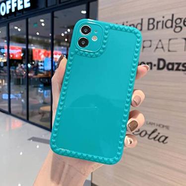 Imagem de Capa de telefone à prova de choque de cor doce coração bonito para iphone 13 11 12 pro max mini 7 8 plus xr xs max se 2 capa de tpu macio de lente completa, b, para iphone12