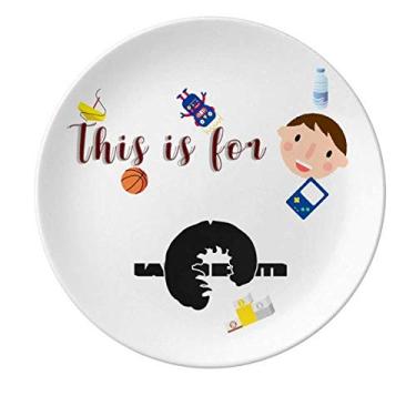 Imagem de Prato redondo de porcelana de inseto com medo animal minhocas prato de jantar masculino