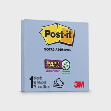 Imagem de Bloco Post It Azul 76mm x 76mm 90 Folhas