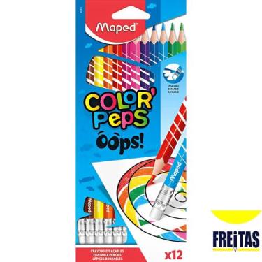 Imagem de Lápis De Cor Maped Color Peps Oops Apagável Com 12 Unidades