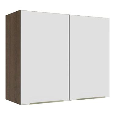 Imagem de Armário Aéreo Madesa Lux 80 cm 2 Portas - Rustic/branco Veludo