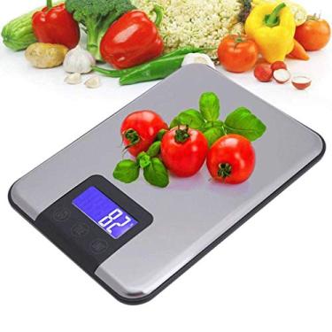 Imagem de balanças de cozinha mecânicas de metal balanças eletrônicas portáteis de 15 kg lcd digital comida joias cozinha balança de pesagem