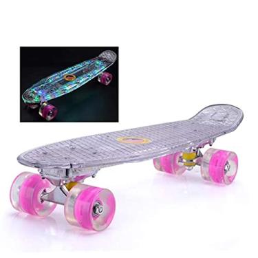 Imagem de Skateboards for Kids, Cruiser Skateboards, Long Boards Skateboard， Flash Skateboard Wheels, Chrome Steel Skateboard Bearings, Skateboard Deck Suitable for Beginners (Color LATT LIV