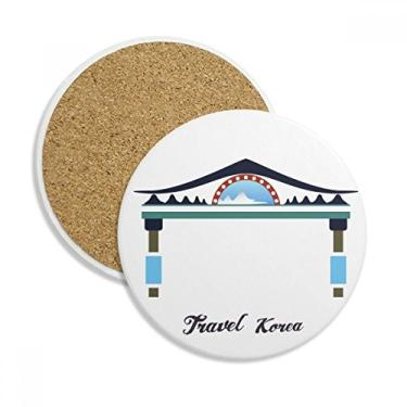 Imagem de Arco memorial tradicional na Coreia porta-copos Caneca de proteção de mesa Pedra absorvente