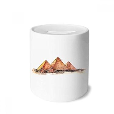 Imagem de DIYthinker Pirâmide do Egito de Gaza Caixa de Dinheiro de Cerâmica Porta-Moedas Presente