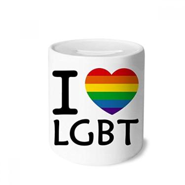 Imagem de DIYthinker Rainbow Transgênero Bisexuals LGBT caixa de dinheiro caixa de cerâmica porta-moedas presente de cofrinho