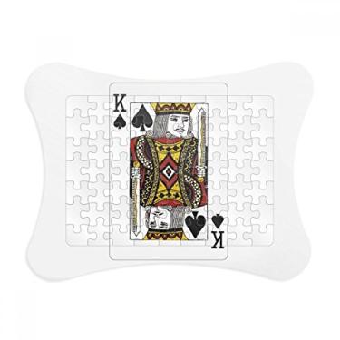 Imagem de Moldura de quebra-cabeça padrão Spade K para decoração de imagem de cartas de baralho
