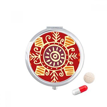 Imagem de Porta-comprimidos Red Eyes Mexico Totems Civilização Antiga Porta-remédios Caixa de armazenamento de remédios