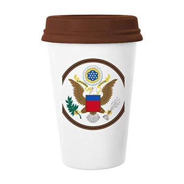 Imagem de Caneca com emblema nacional dos Estados Unidos Copo de cerâmica Copo de café