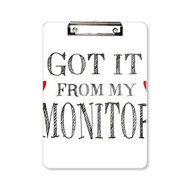 Imagem de Got It from My Monitor Graduação Temporada Prancheta Pasta Bloco de Escrita Placa de Apoio A4