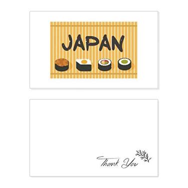 Imagem de Cruisine tradicional japonesa de sushi, cartão de agradecimento, papel de aniversário, agradecimento de casamento