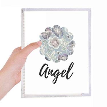 Imagem de Caderno de folhas soltas com desenho de plantas e flores para diário recarregável