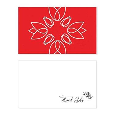 Imagem de Flower Plant Line Padrão de flor Cartão de agradecimento Papel de aniversário Agradecimento Casamento