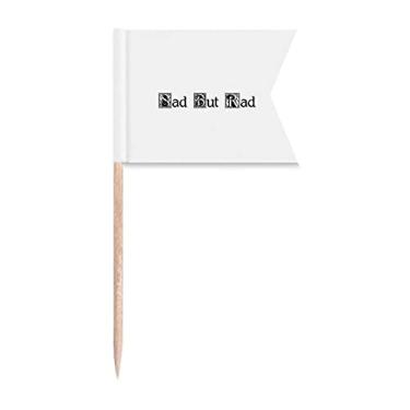 Imagem de Bandeiras de palito de dente com estampa triste humor para decoração de bolo de festa, comida de queijo