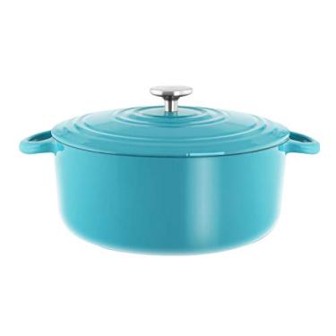 Imagem de Chantal Forno holandês de ferro fundido, 7 qt, esmalte premium formulado pelos EUA, azul marinho