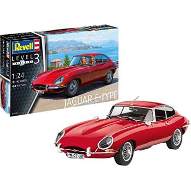 Imagem de Revell 07668 Jaguar E-Type (Coupé) 1:24 Scale Unbuilt/Unpainted Plastic Model Kit, Red