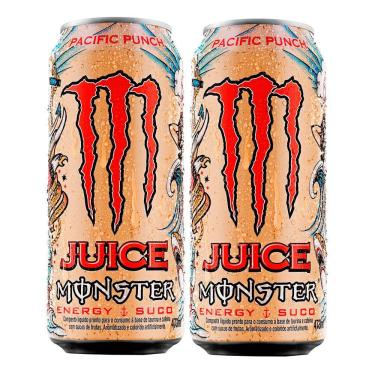 Imagem de Kit 2 Energético Monster Energy Juice Pacific Punch 473ml
