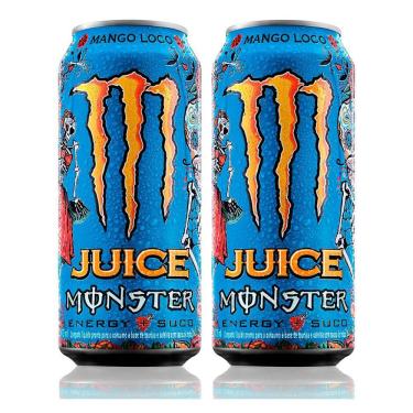 Imagem de Kit 2 Energético Monster Energy Juice Mango Loco 473ml