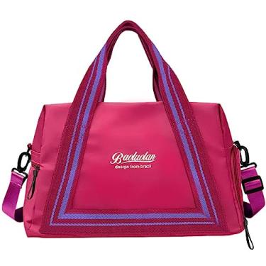 Imagem de Bolsa Mala Feminina Academia Esportiva Treino Viagem Fitness Trabalho Transversal Compartimento para Tênis Bolso Impermeável