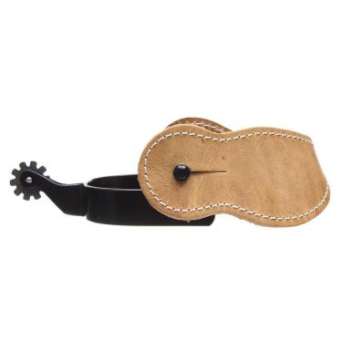 Imagem de Espora Quarto de Milha Articulada com Correia de Couro Bronc-Steel 32800