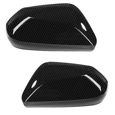 Imagem de MACHSWON Par de tampas de espelho retrovisor lateral de fibra de carbono para carro - acabamento da tampa do espelho retrovisor da porta do lado esquerdo direito, compatível com Toyota Corolla 2019-2020