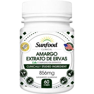 Imagem de Amargo Extrato De Ervas 60 Cápsulas Sunfood Clinical Alívio Digestivo